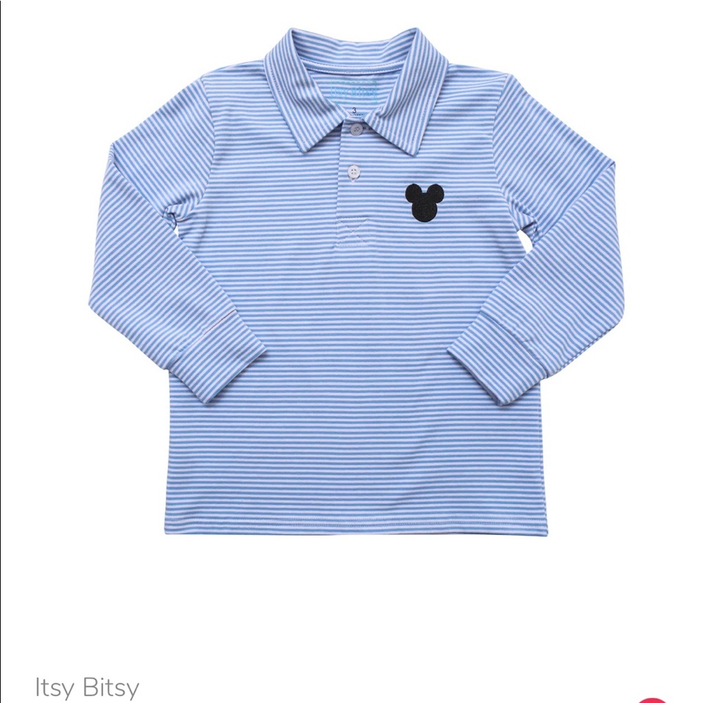 NWT Itsy Bitsy Long Sleeve Mickey Mouse Polo